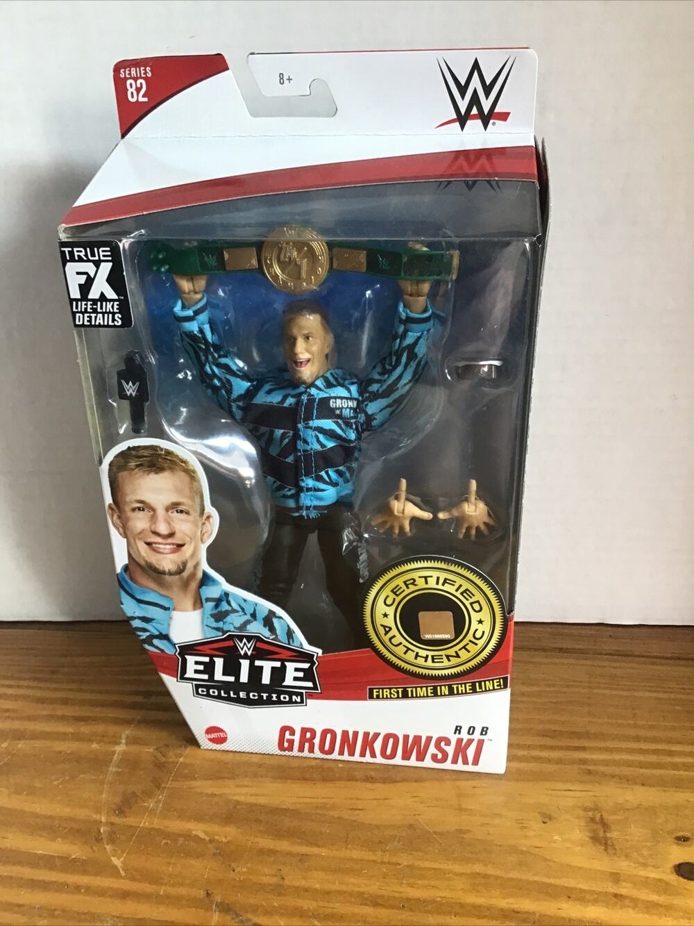 WWE Elite Series 82 Rob Gronkowski Action Figure 24/7 Title Gronk Mattel New